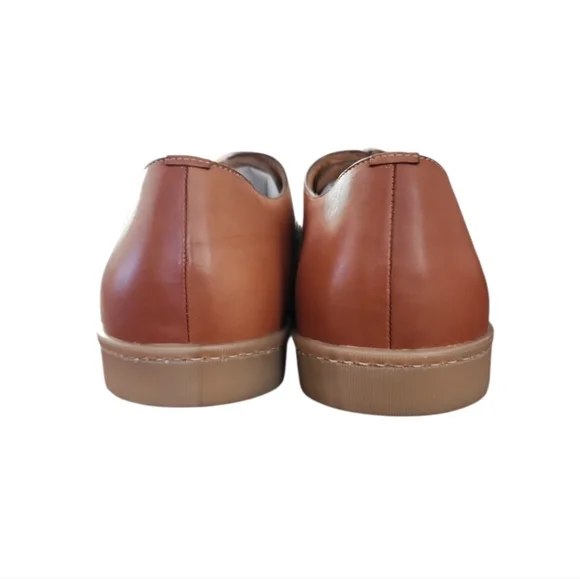 New Paul Frederick Mens Brown Leather Shoes Casual Made in Italy Sz 10.5 Classic